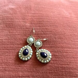 Costume statement earrings. NWOT.!Royal and turquoise